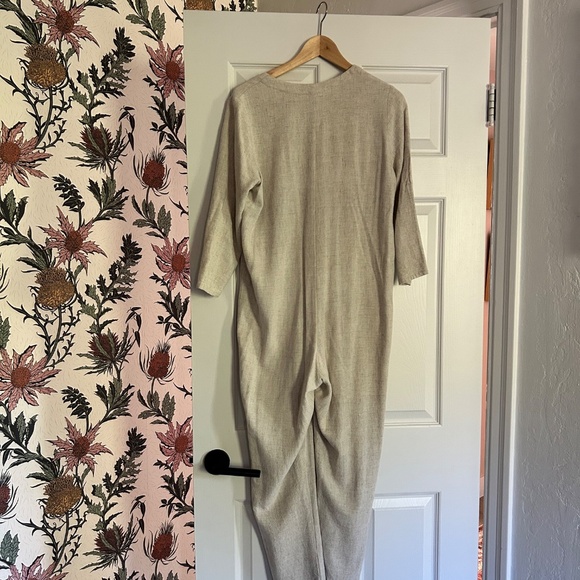 Rachel Pally Troy Linen Jumpsuit in Oatmeal - Picture 4 of 4